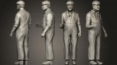 Figurines of people staff passengers08 3d model